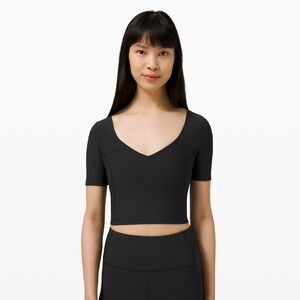 Ribbed Contoured V-Neck Yoga Lululemon Shirt